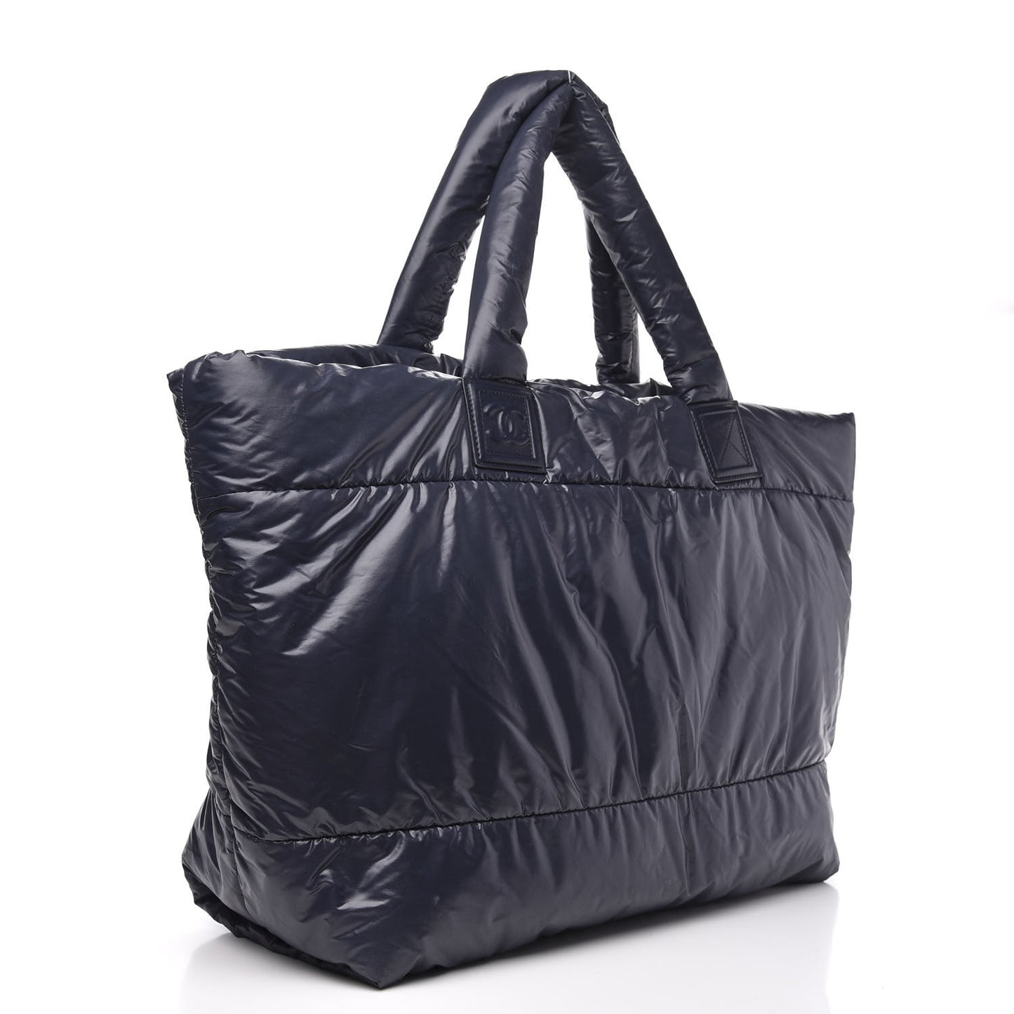 Nylon Coco Cocoon Large Reversible Tote Dark Blue
