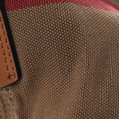Burberry Canvas Mega Check Mini Ashby Tassel Crossbody Saddle Brown 13 of 14