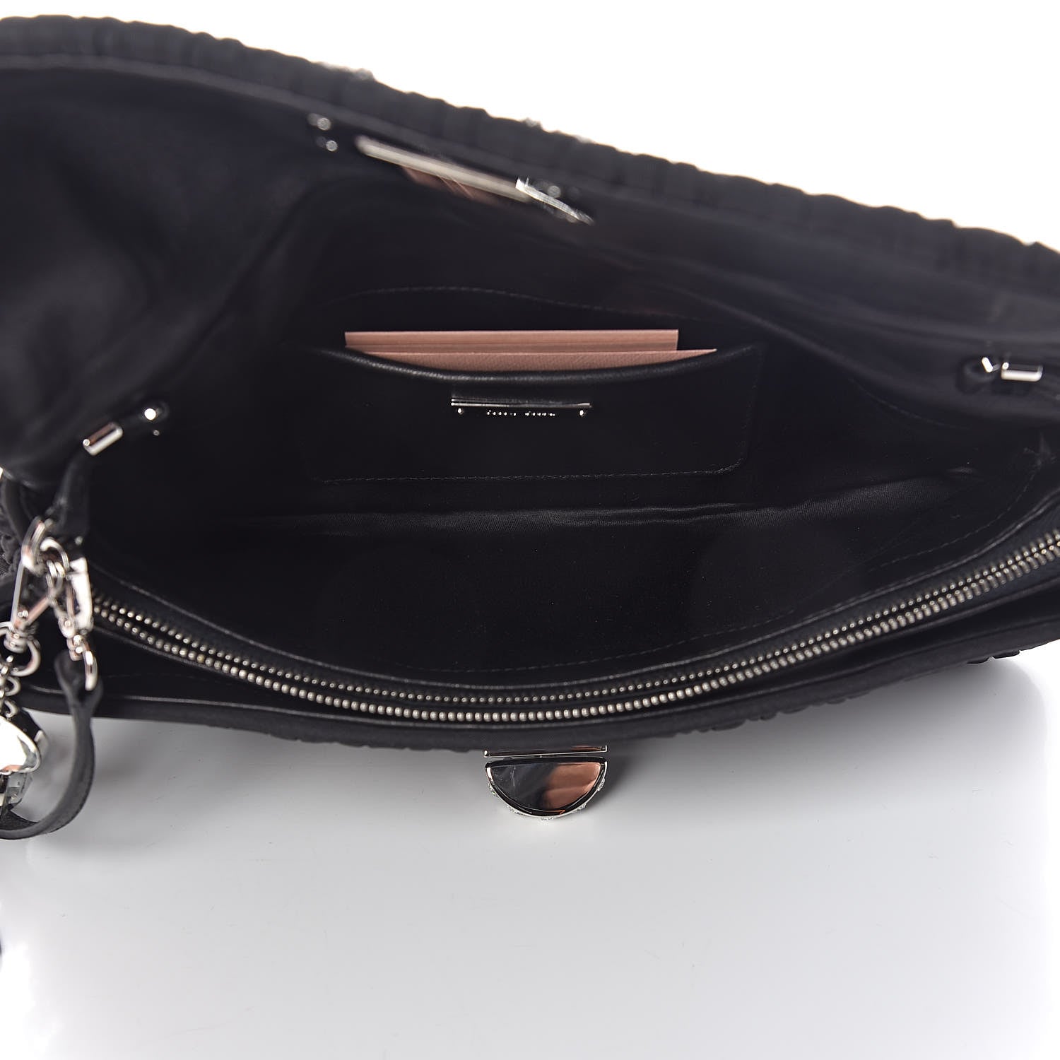 Miu Miu Faille Matelasse Crystal Flap Clutch Black 5 of 10
