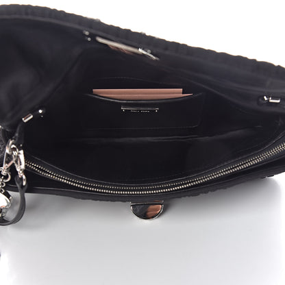 Miu Miu Faille Matelasse Crystal Flap Clutch Black 5 of 10