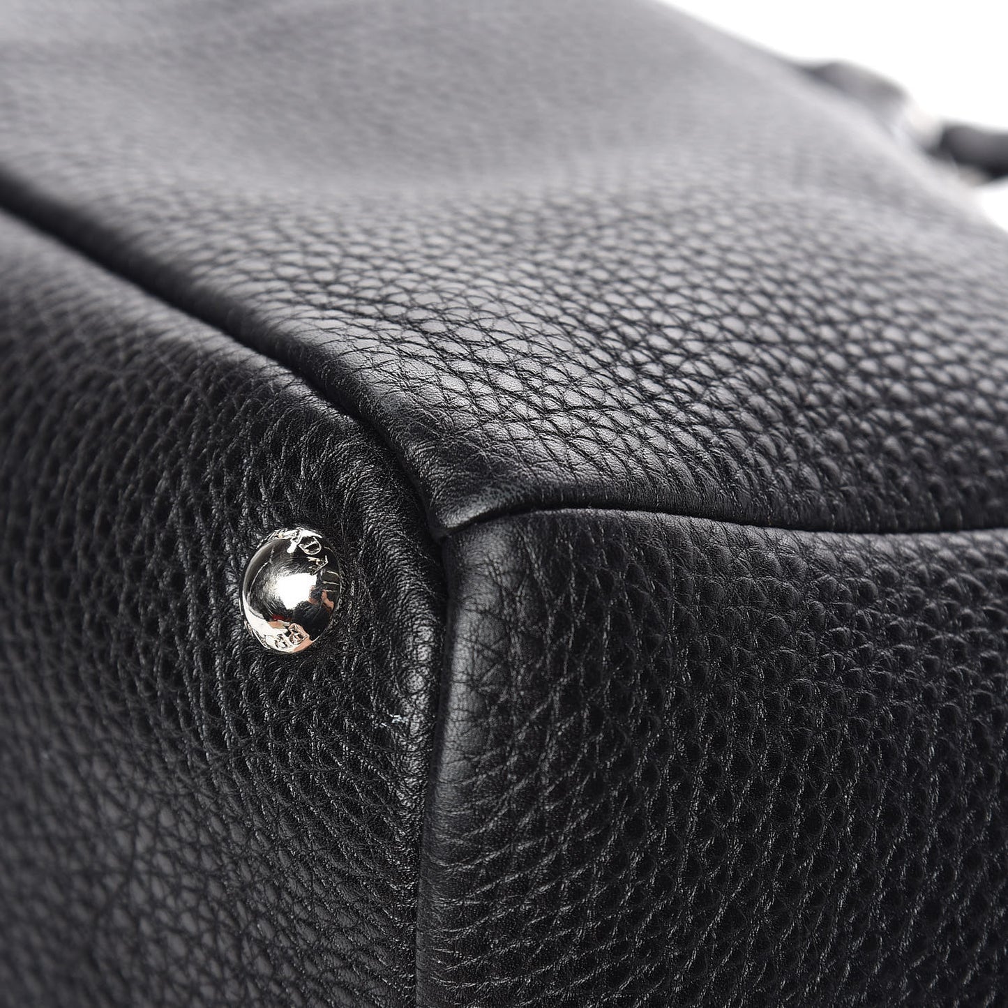 Vitello Daino Pocket Tote Black