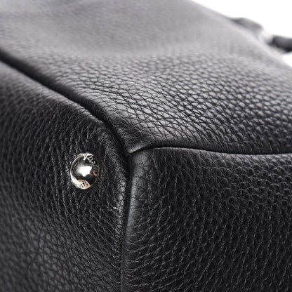 Prada Vitello Daino Pocket Tote Black 12 of 13