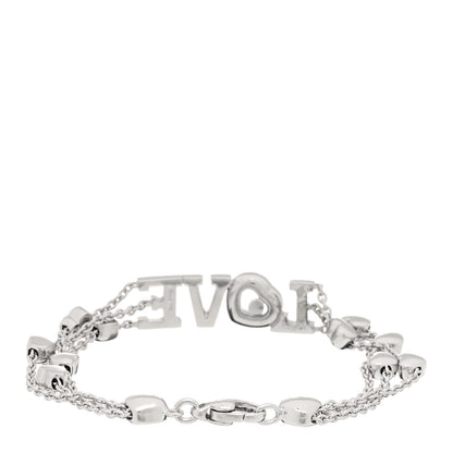 Chopard 18K White Gold Diamond Happy Diamond Love Heart Bracelet 2 of 5