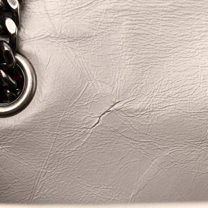 Saint Laurent Crinkled Calfskin Matelasse Monogram Baby Niki Chain Satchel Granite 14 of 23