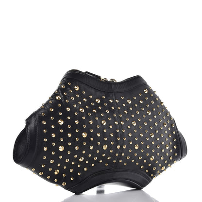Alexander McQueen Calfskin Studded De Manta Clutch Black 3 of 9