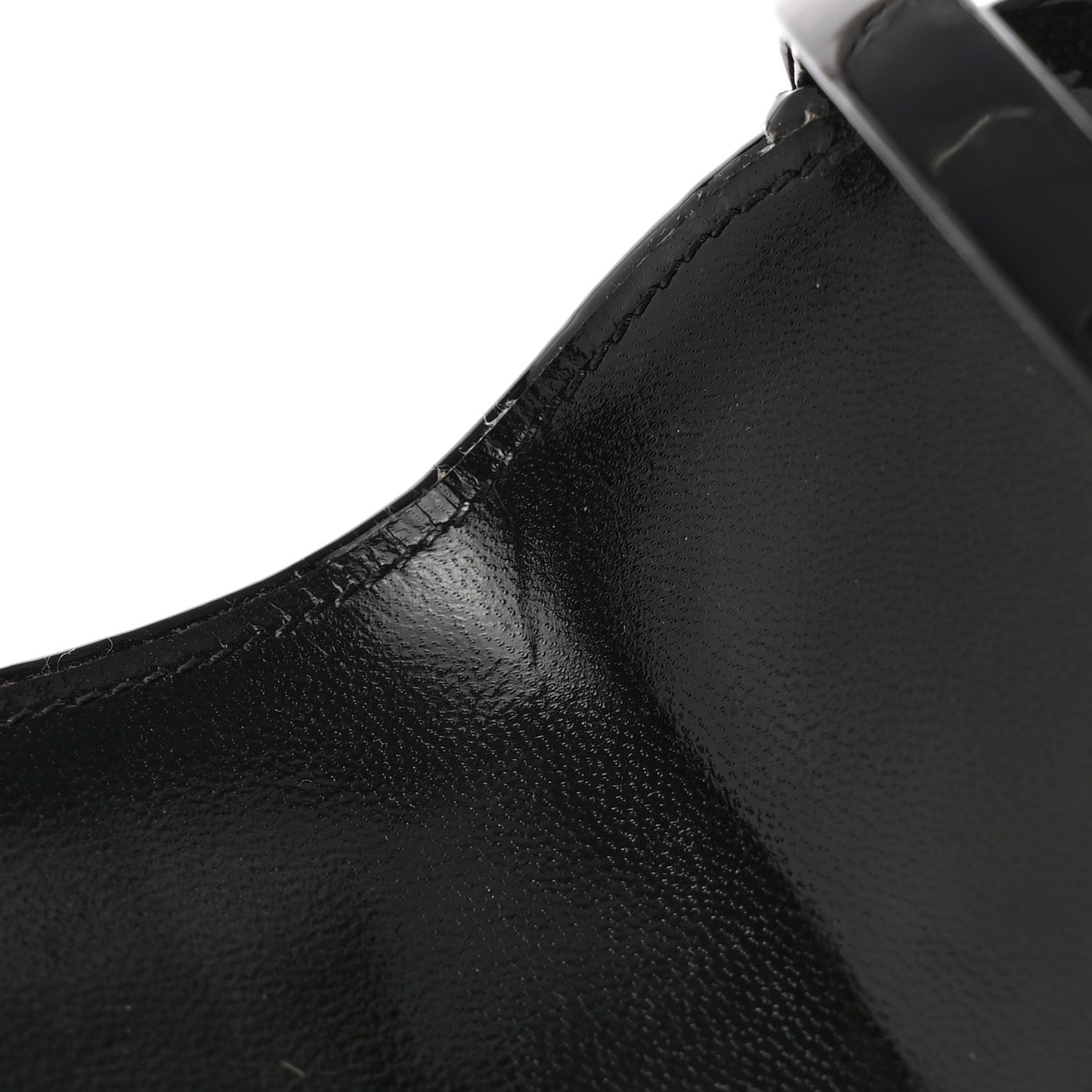 Patent Calfskin Opyum 110 Sandals 38.5 Black Gold