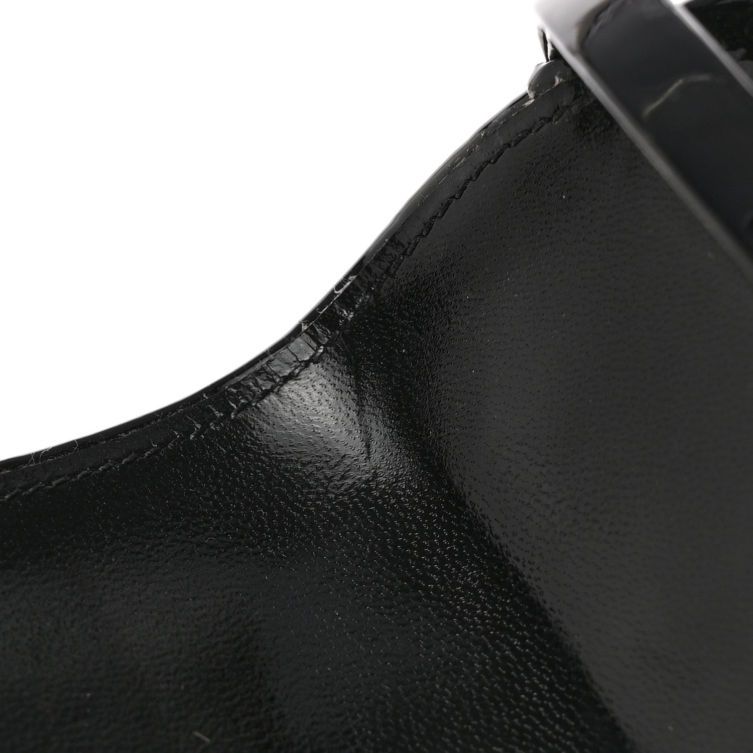 Saint Laurent Patent Calfskin Opyum 110 Sandals 38.5 Black Gold 12 of 17