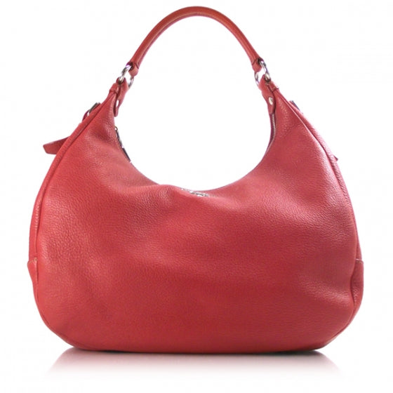 Prada Cervo Lux Hobo Fuchsia Red 1 of 12