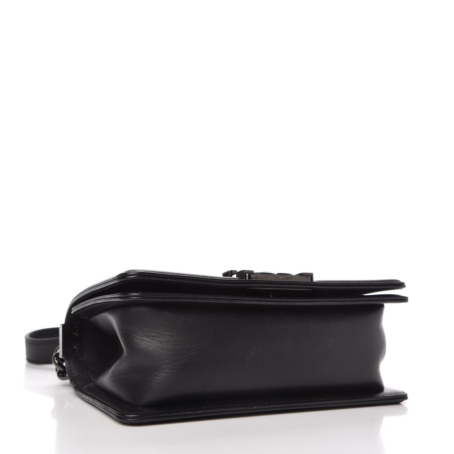 Chanel Calfskin Painted Chevron Embossed Small Boy Flap Black 4 of 10