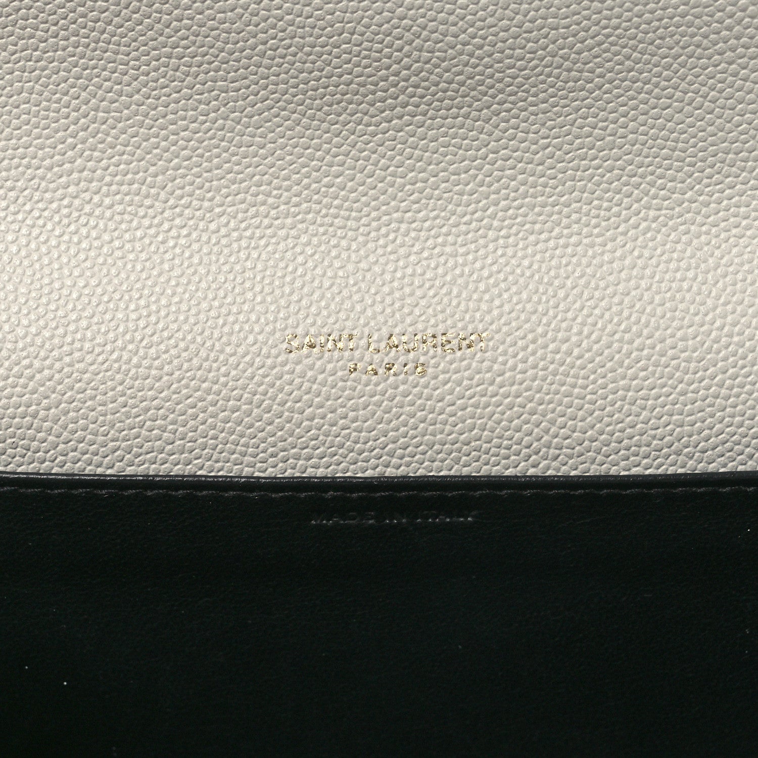 Saint Laurent Grain De Poudre Monogram Uptown Chain Wallet Dark Latte 7 of 17