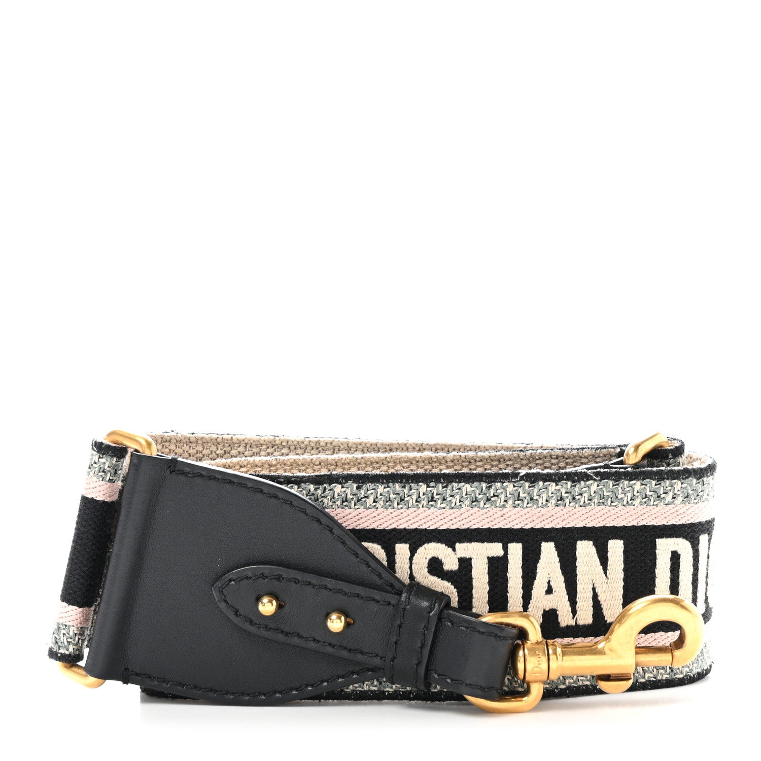 Christian Dior Canvas Embroidered Shoulder Strap Rose Multicolor 1 of 4