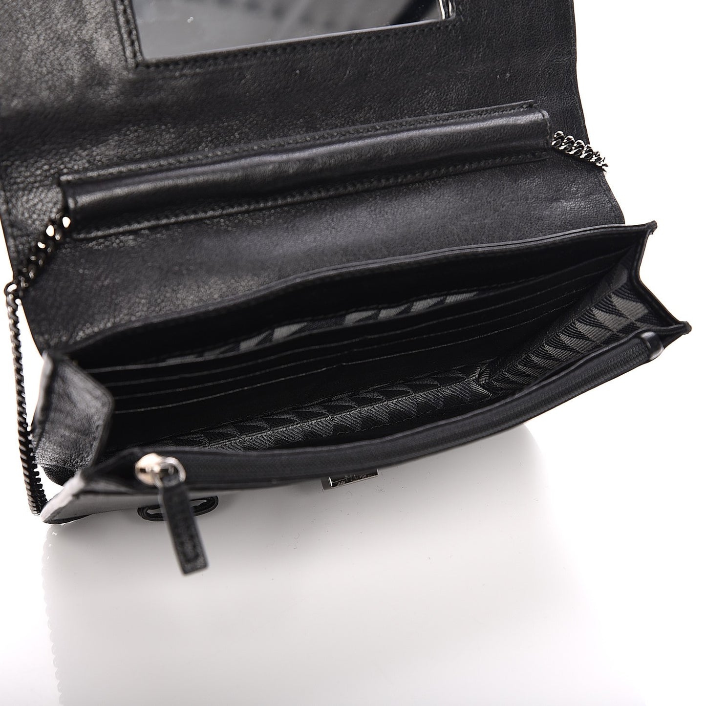 Lambskin PS1 Large Chain Wallet Black