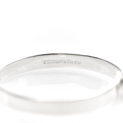 Tiffany Sterling Silver Heart Lock Bangle Bracelet 4 of 7