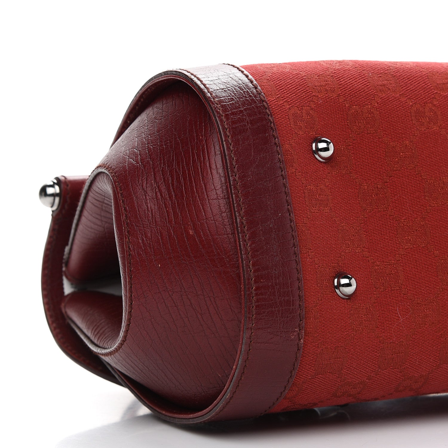 Gucci Monogram Bamboo Bullet Bag Red 8 of 13