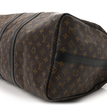 Louis Vuitton Monogram Macassar Keepall Bandouliere 55 8 of 8