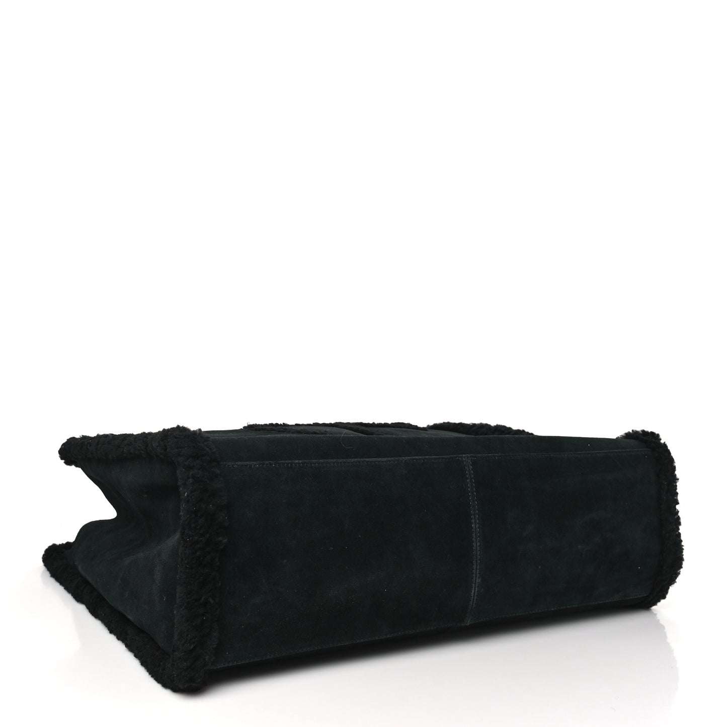 X UGG Suede Shearling Large Shopping Bag Black