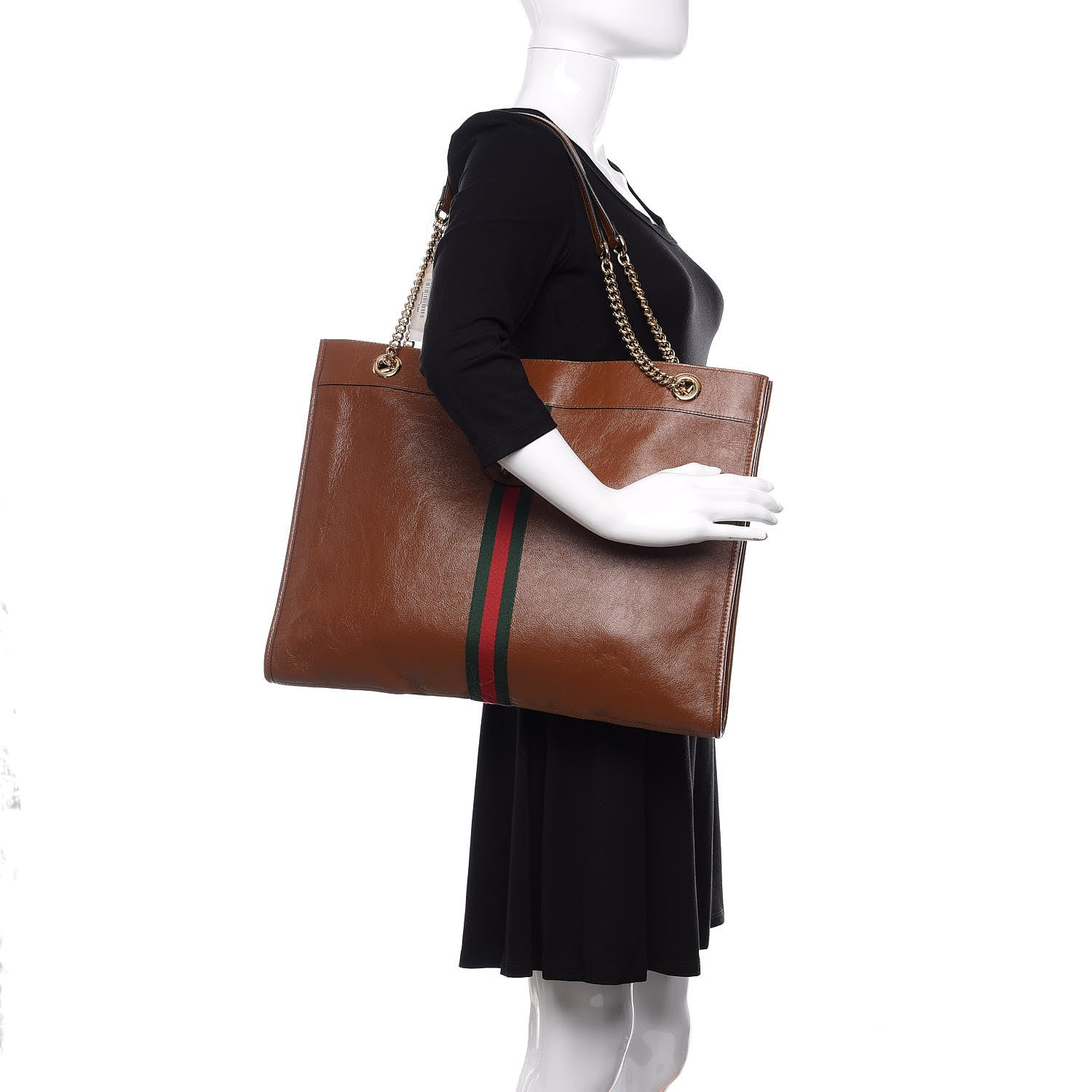 Gucci Calfskin Large Rajah Chain Tote Cuir 2 of 11