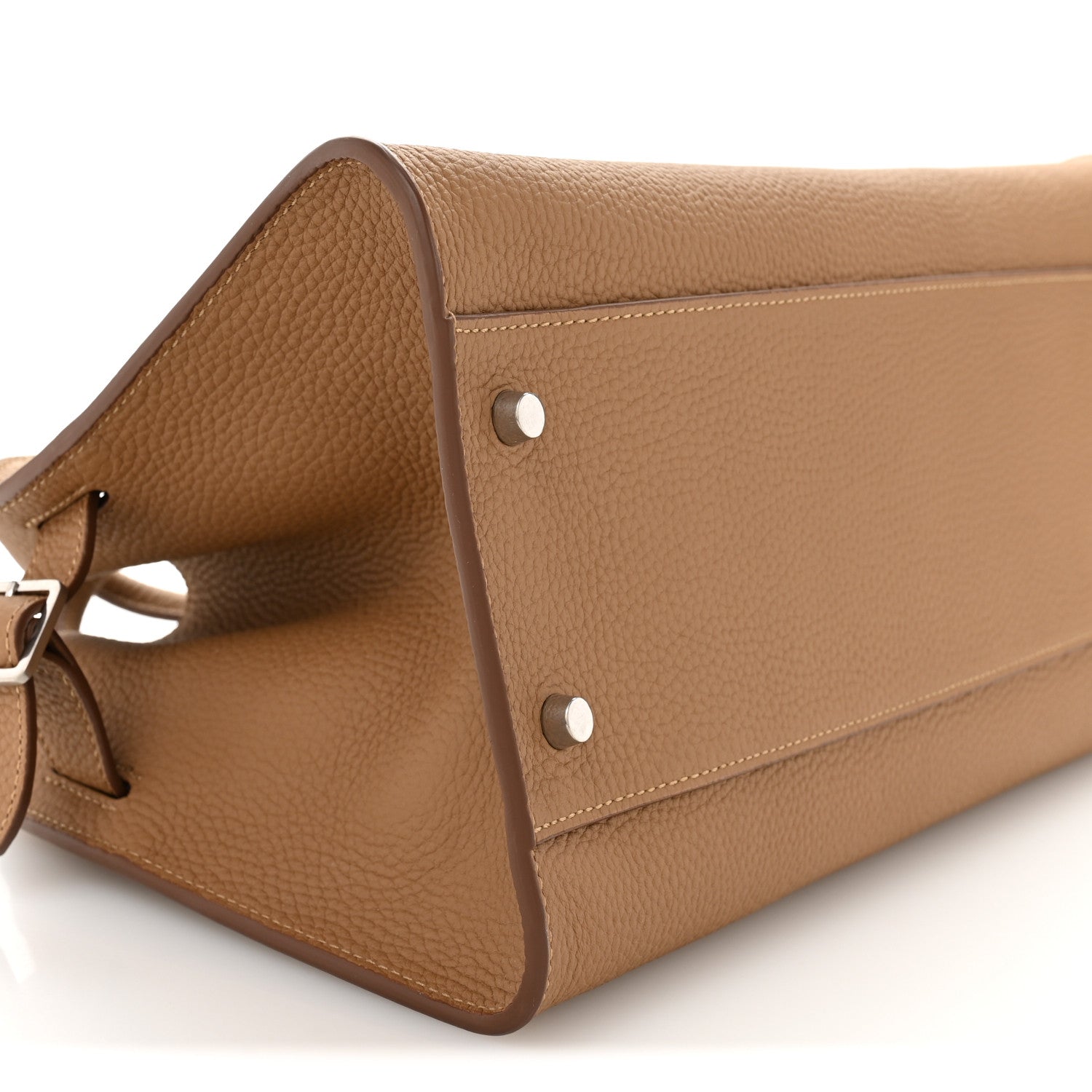 The Row Matte Grained Calfskin Margaux Shoulder 12 Sandpit 8 of 11