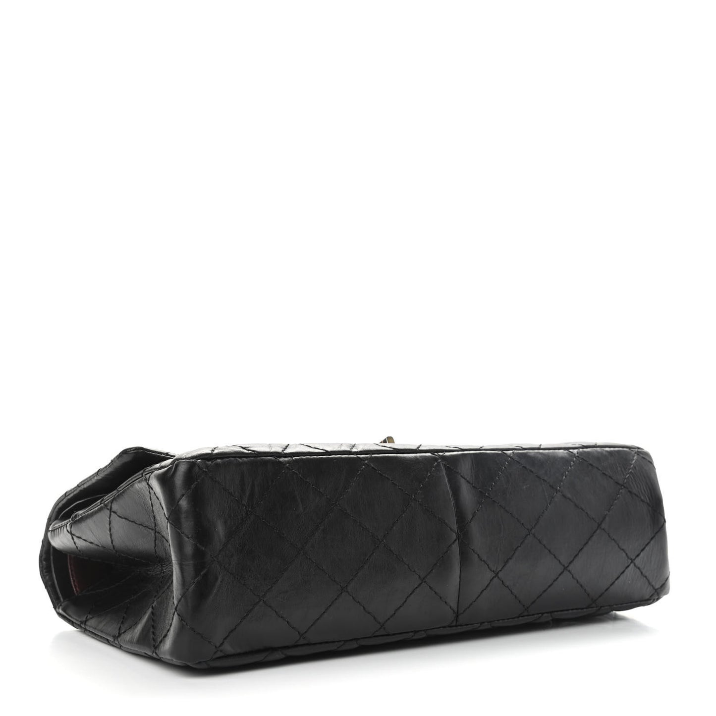 Aged Calfskin Quilted 2.55 Reissue 226 Flap Black