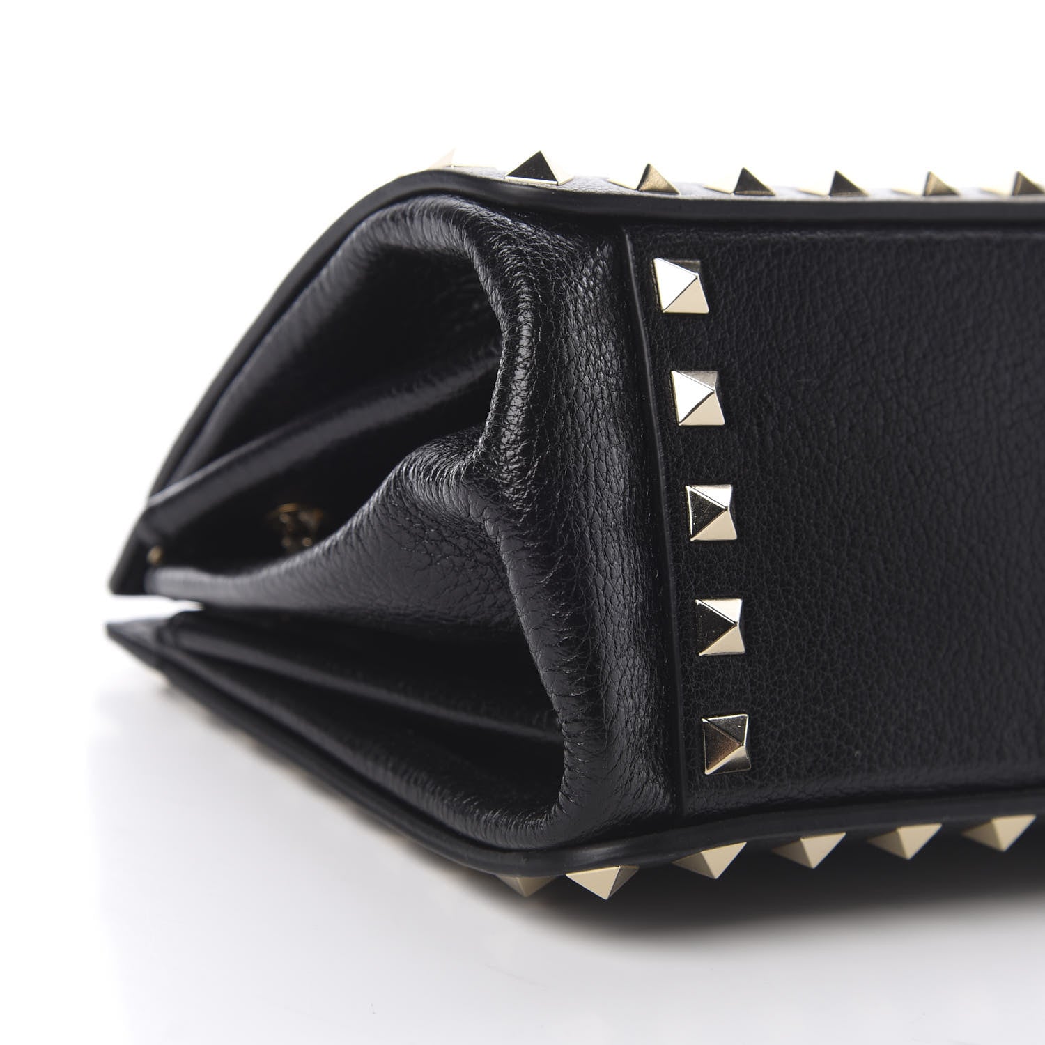 Valentino Garavani Calfskin Rockstud Mini Chain Shoulder Bag Black 9 of 10
