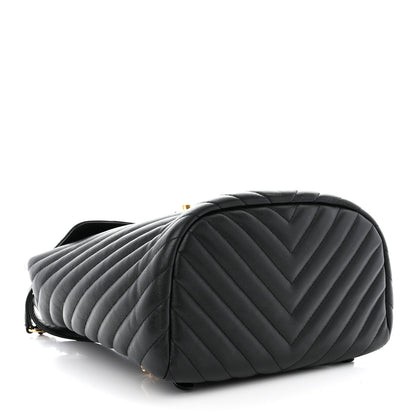 Chanel Calfskin Chevron Quilted Small Urban Spirit Backpack Black 4 of 10