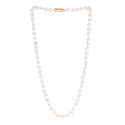 Mikimoto 18K Yellow Gold Akoya Pearl 7.5-8mm Strand Necklace 20" 2 of 4