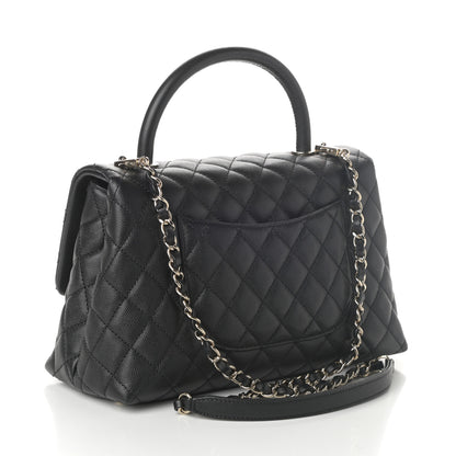 Chanel Caviar Quilted Small Coco Handle Flap Black 3 of 10