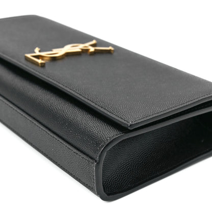 Saint Laurent Grain De Poudre Monogram Cassandre Clutch Black 12 of 12