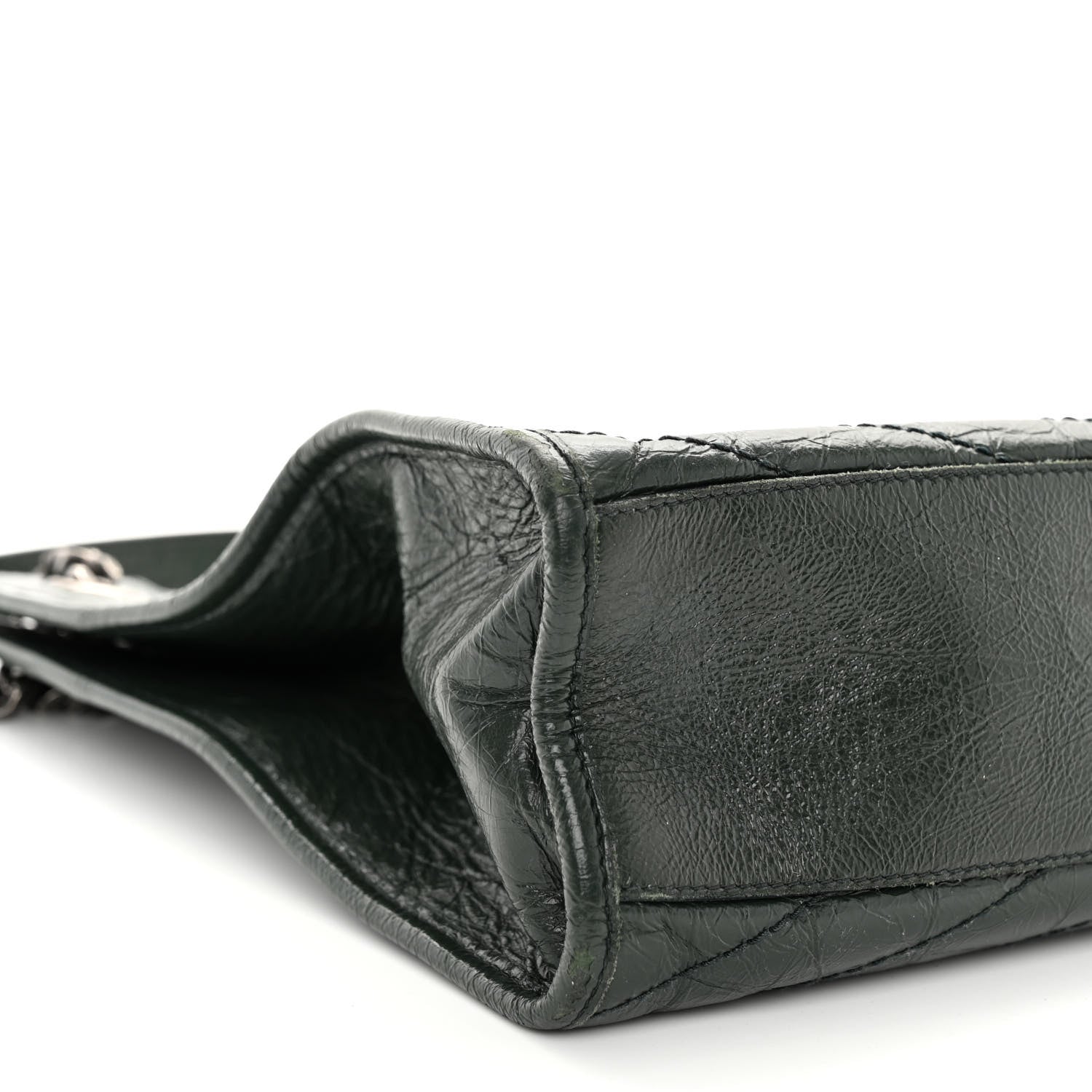 Saint Laurent Crinkled Calfskin Matelasse Monogram Medium Niki Shopper Tote New Vert 8 of 11
