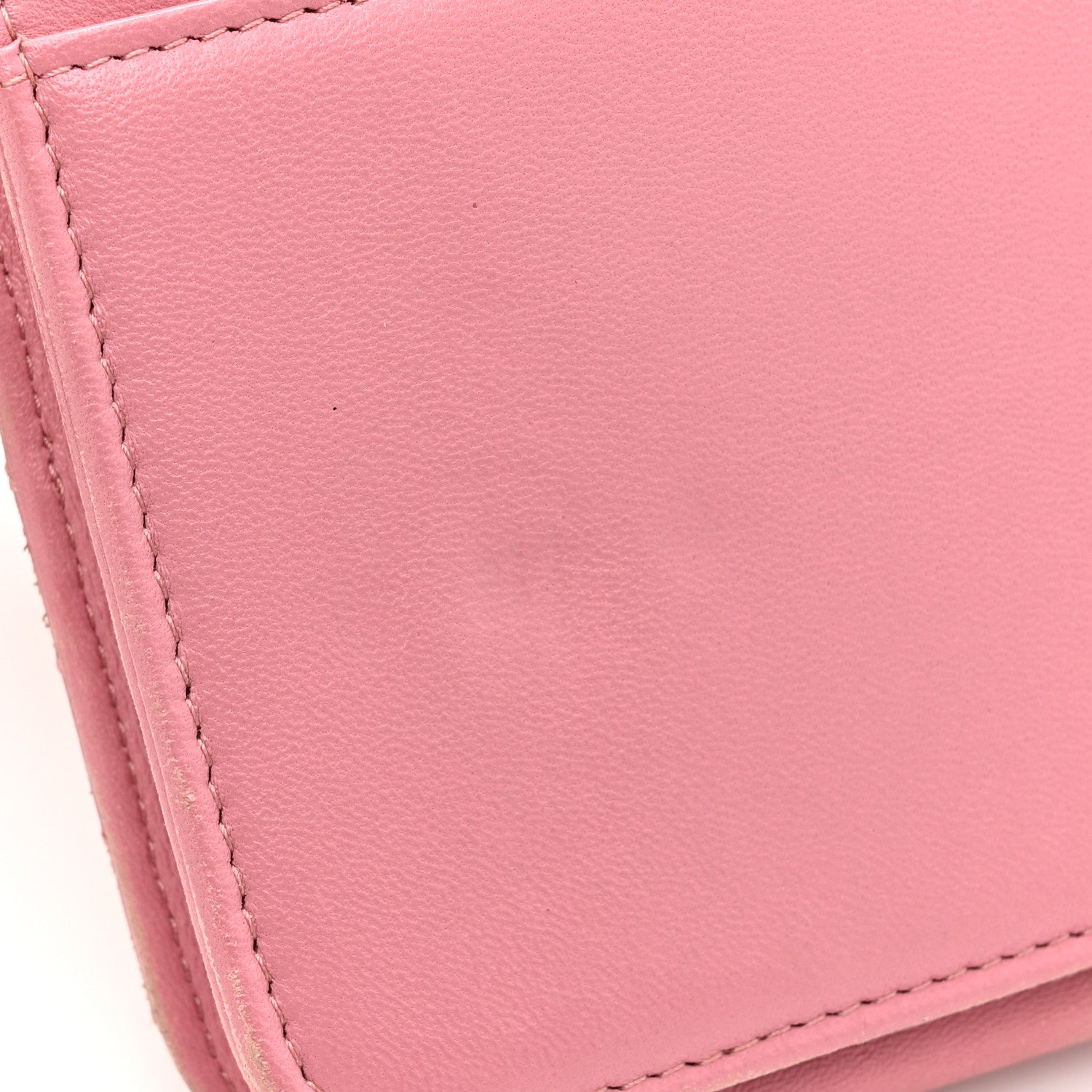 Chanel Lambskin Quilted CC Crossing Wallet On Chain WOC Pink 14 of 20