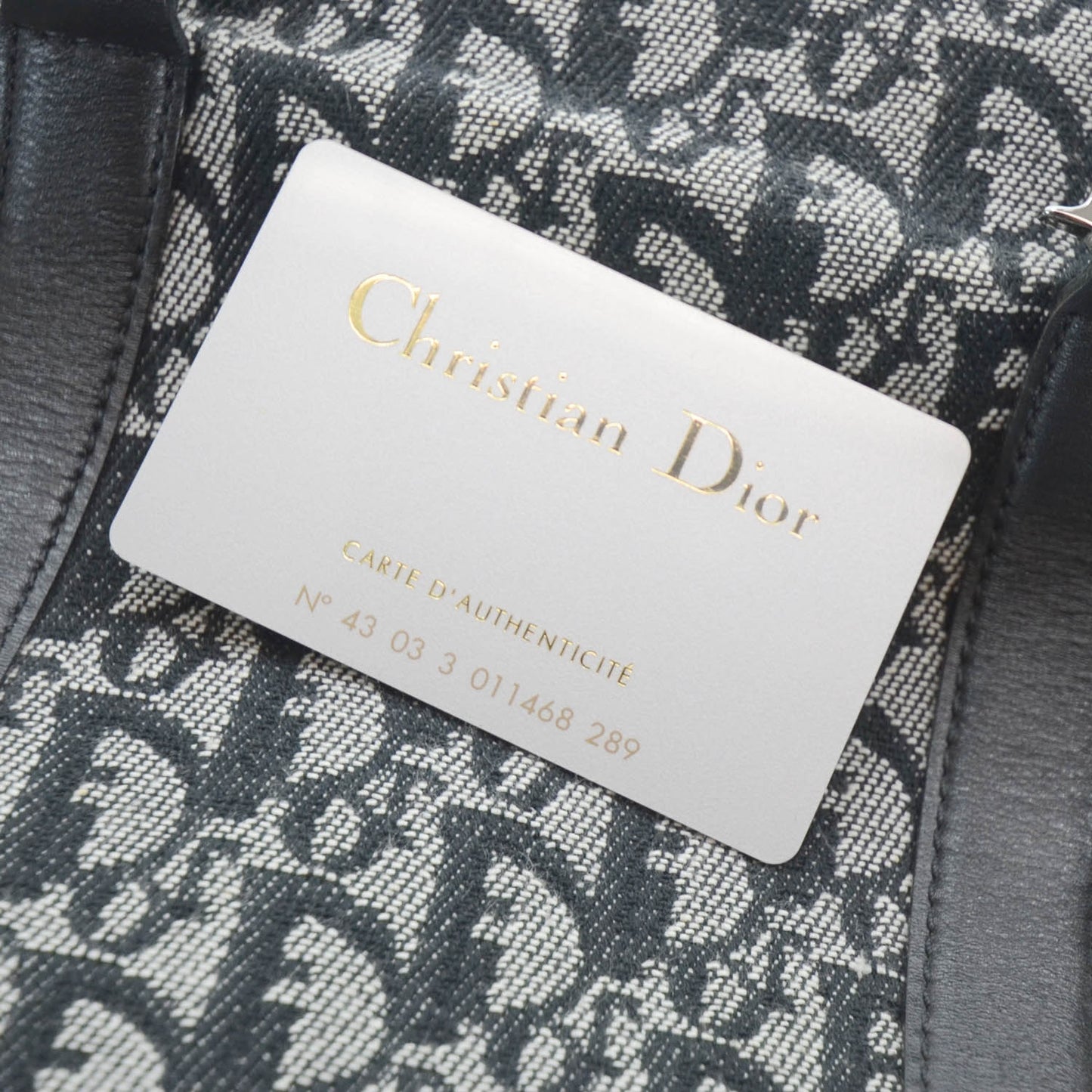 Canvas Diorissimo Tote Black