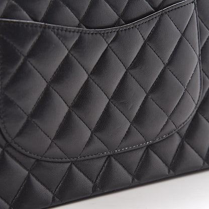 Chanel Lambskin Quilted Medium Double Flap Black 20 of 25