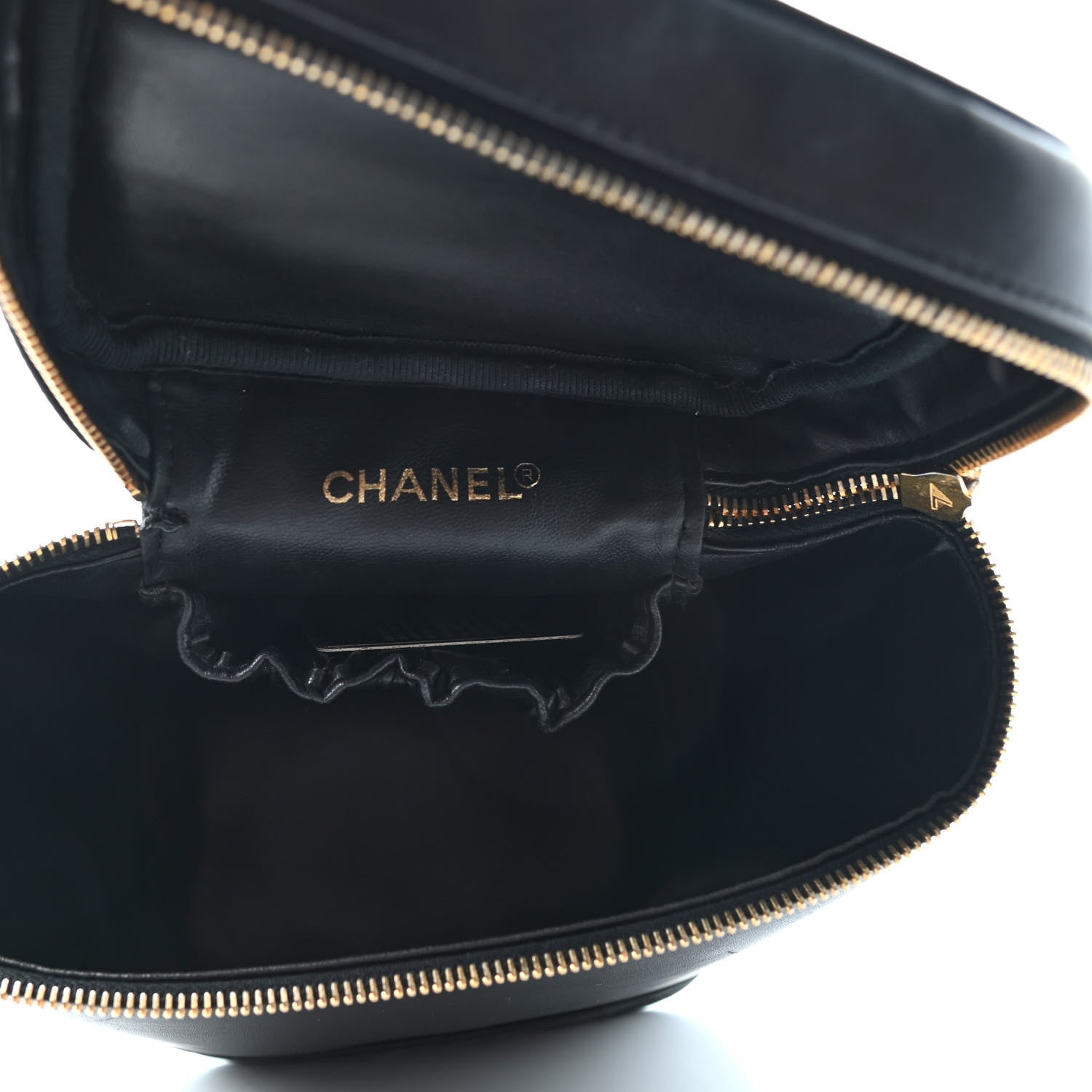 Chanel Lambskin Vanity Cosmetic Case Black 4 of 4