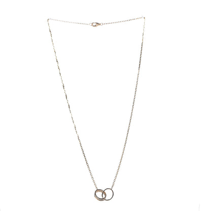 Cartier 18K Yellow Gold Diamond Interlocking LOVE Necklace 3 of 6