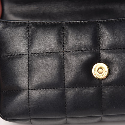 Chanel Lambskin Quilted Mini Chocolate Bar Camellia Flap Black 16 of 23