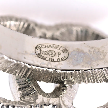Chanel Crystal Baguette CC Ring 6 Silver 6 of 6