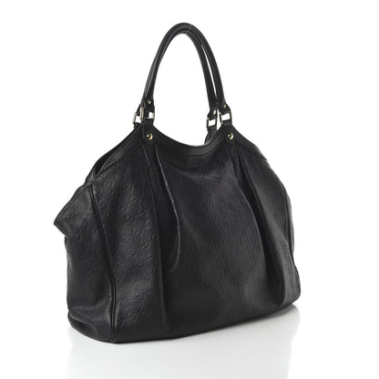 Gucci Guccissima Vitello Tender Large Sukey Tote Black 1 of 10