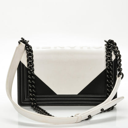 Chanel Calfskin Medium Bi-Color Boy Flap Black White 15 of 15