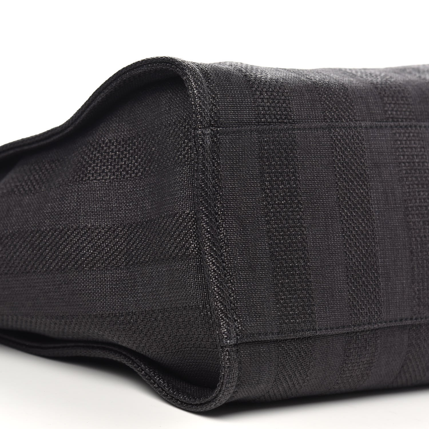 Chanel Mixed Fibers Calfskin Striped Medium Deauville Tote Black 8 of 9