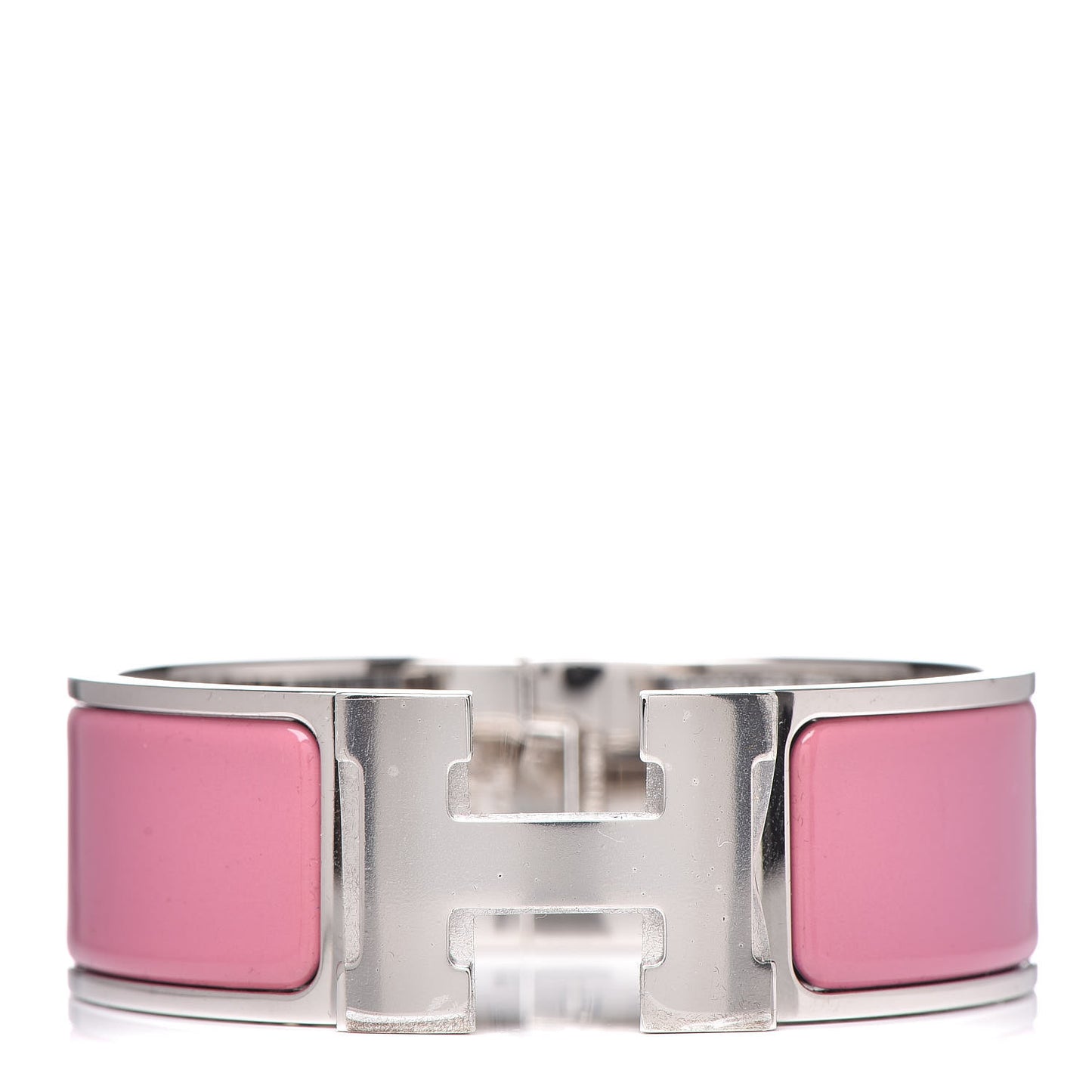 Enamel Wide Clic Clac H Bracelet PM Rose Velours