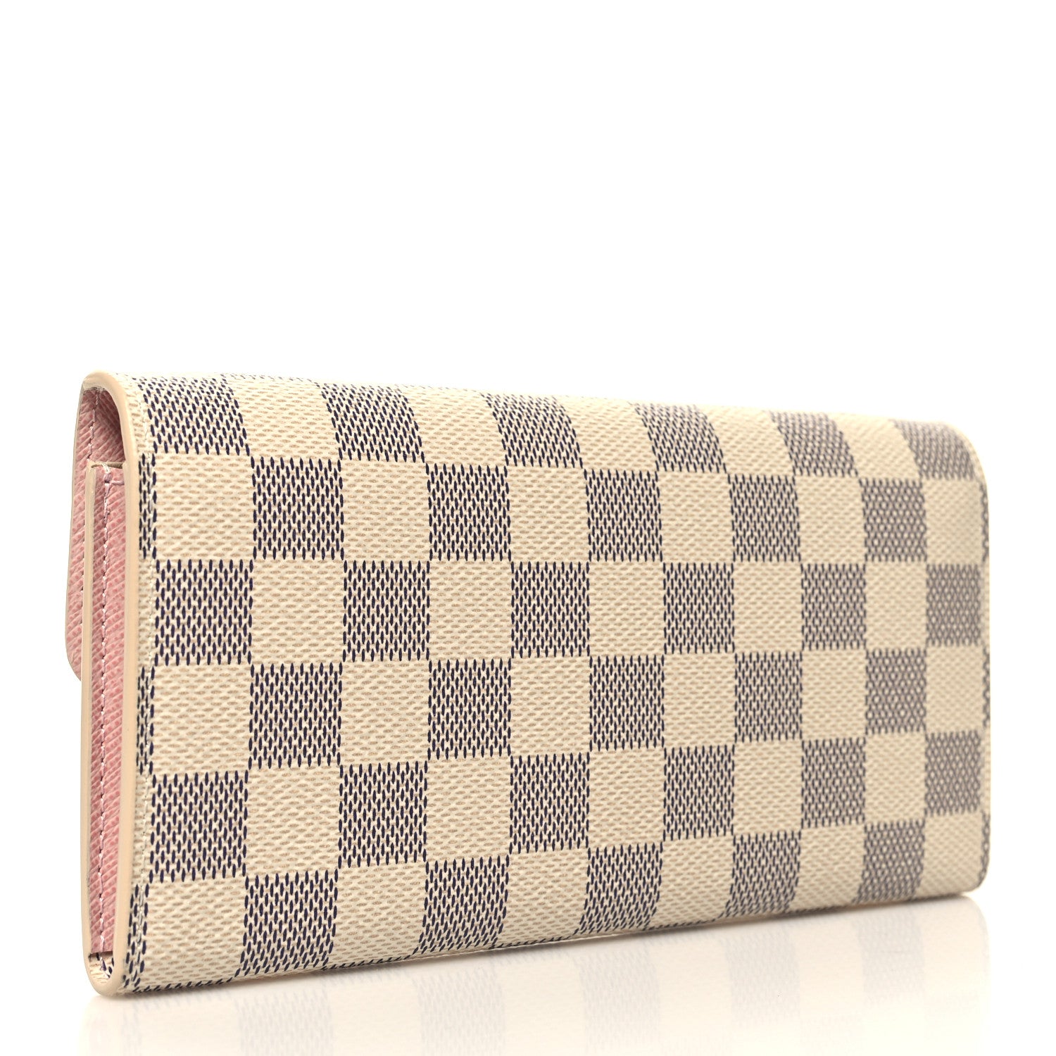 Louis Vuitton Damier Azur Emilie Wallet Rose Ballerine 3 of 11