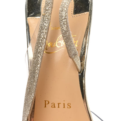 Christian Louboutin Mini Glitter PVC Specchio Optisexy 100 Pumps 37.5 Ivory Light Gold 7 of 7