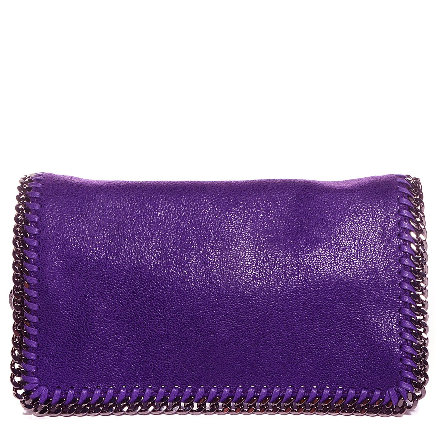 Faux Leather Shaggy Deer Falabella Crossbody Bag Bright Purple