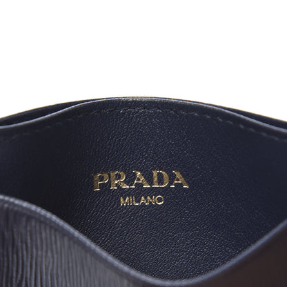 Prada Vitello Move Metal Card Case Baltico 5 of 6