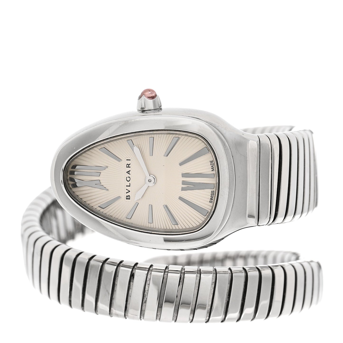 Stainless Steel 35mm Serpenti Tubogas Quartz Watch