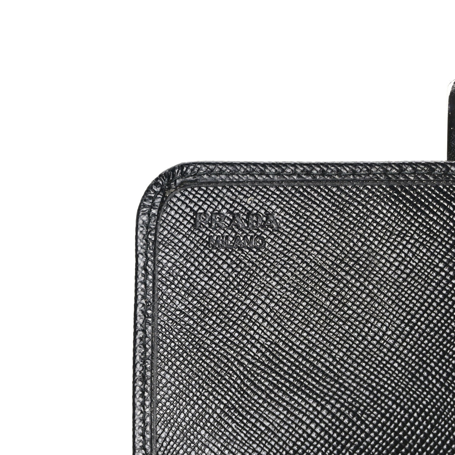 Prada Saffiano Stones Continental Wallet Black 5 of 7