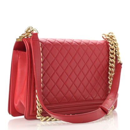 Chanel Lambskin Quilted New Medium Boy Flap Red 3 of 12
