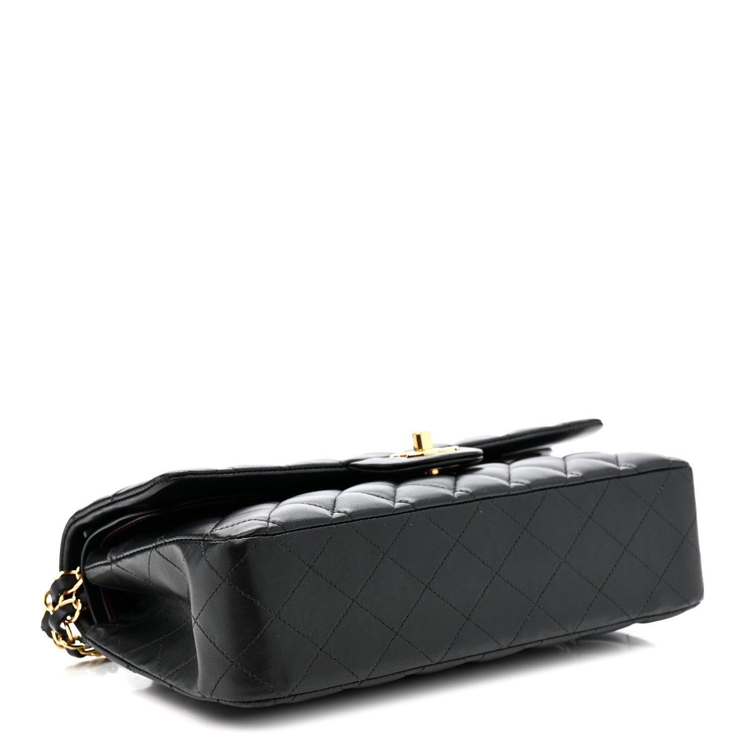 Chanel Lambskin Quilted Medium Double Flap Black 4 of 14