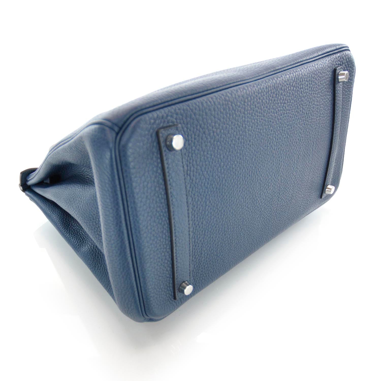 Hermes Togo Birkin 35 Bleu de Prusse 4 of 9