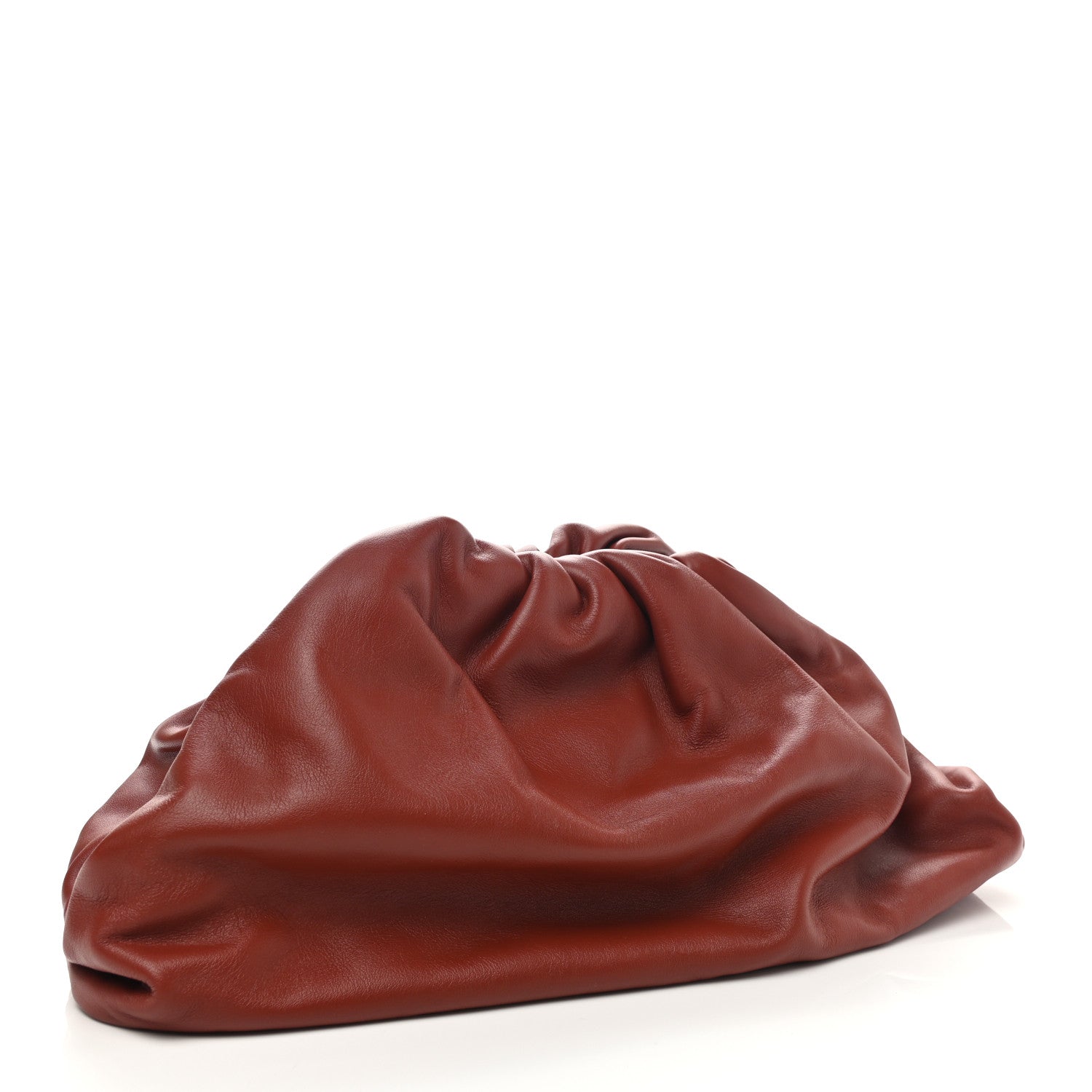 Bottega Veneta Smooth Butter Calf The Pouch Oversized Clutch Rust 3 of 9